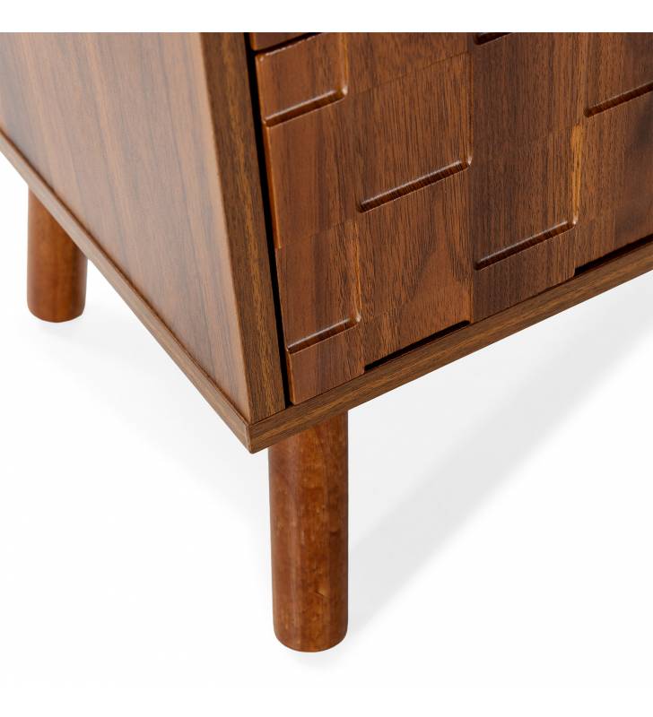 Mesita de Noche Nogal 45 cm Elizabeth Top Mueble Detalle