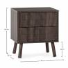 Mesita de Noche Nogal 45 cm Elizabeth Top Mueble Dimensiones