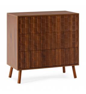 Cómoda Nogal 3 Cajones Elizabeth Top Mueble