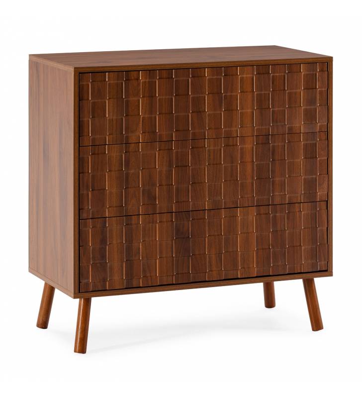 Cómoda Nogal 3 Cajones Elizabeth Top Mueble