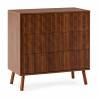 Cómoda Nogal 3 Cajones Elizabeth Top Mueble