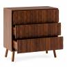 Cómoda Nogal 3 Cajones Elizabeth Top Mueble 2