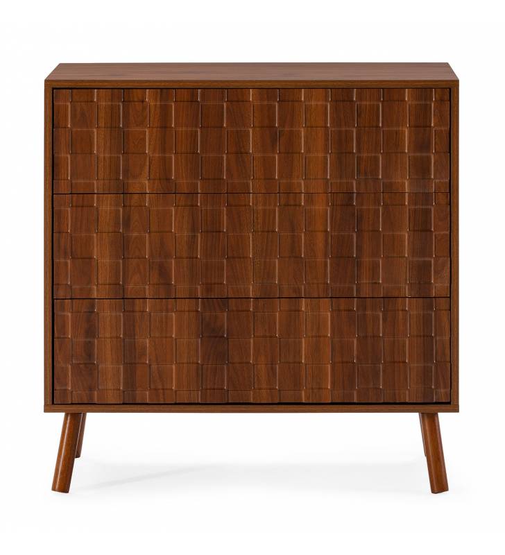 Cómoda Nogal 3 Cajones Elizabeth Top Mueble 3