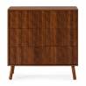Cómoda Nogal 3 Cajones Elizabeth Top Mueble 3