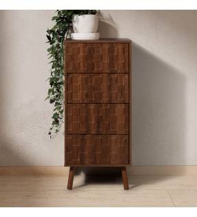 Sinfonier Nogal 4 Cajones Elizabeth Top Mueble Ambiente