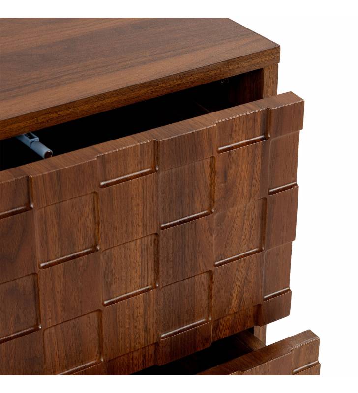 Sinfonier Nogal 4 Cajones Elizabeth Top Mueble Detalle