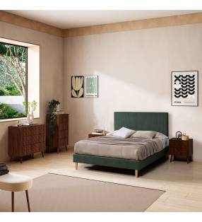 Conjunto Dormitorio Matrimonio Nogal Elizabeth Top Mueble Ambiente