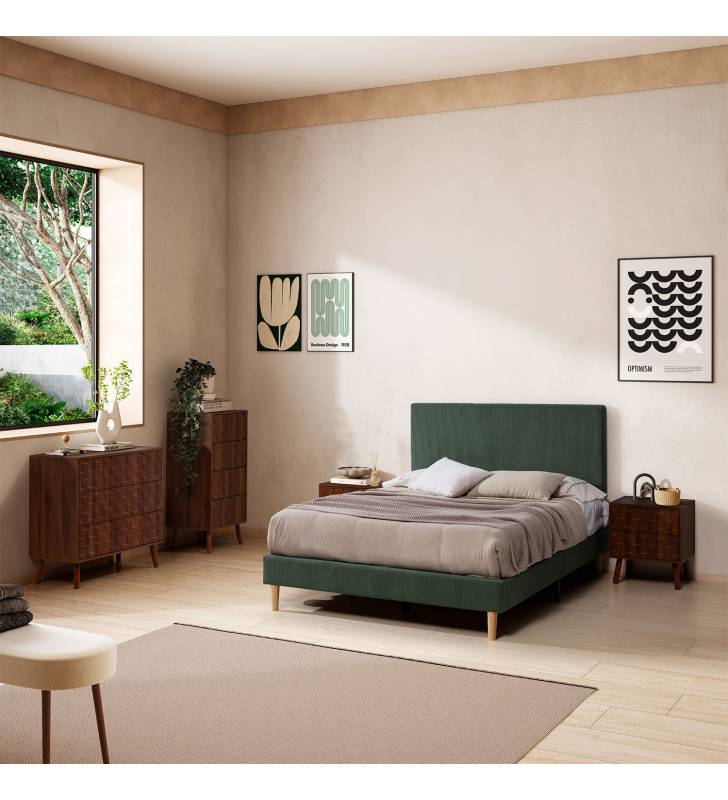 Conjunto Dormitorio Matrimonio Nogal Elizabeth Top Mueble Ambiente