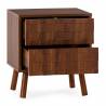 Mesita de Noche Nogal Elizabeth Top Mueble 2