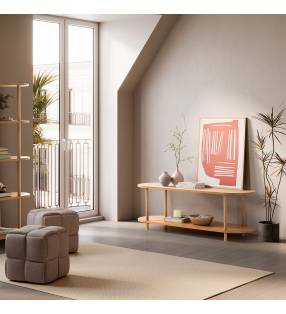 Mueble Tv Minimalista Roble Hannah Top Mueble Ambiente