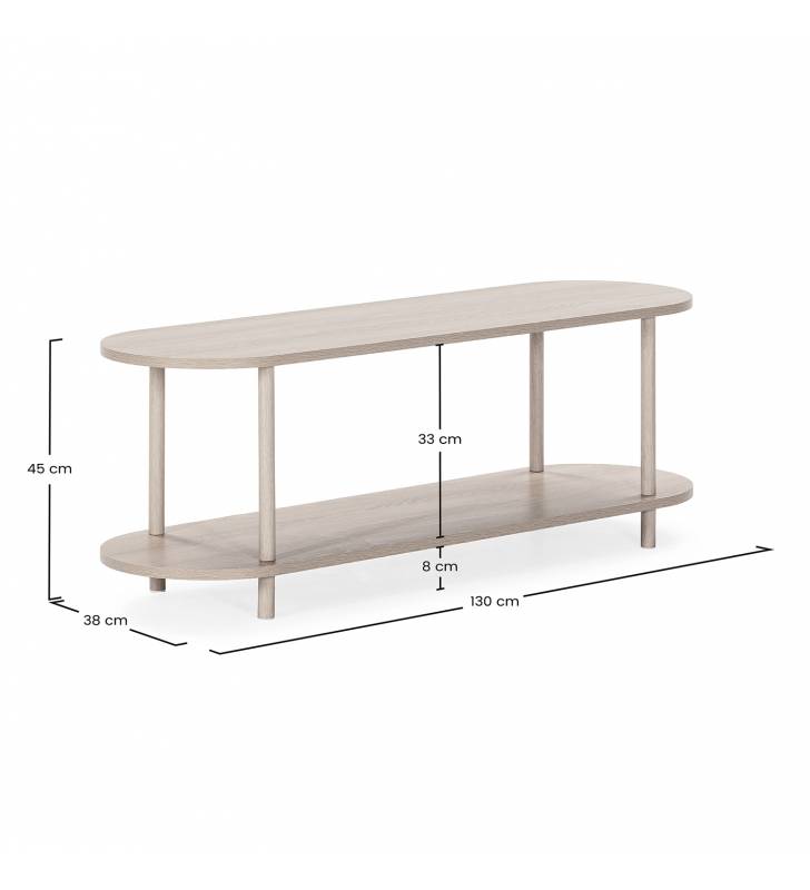 Mueble Tv Minimalista Roble Hannah Top Mueble Dimensiones
