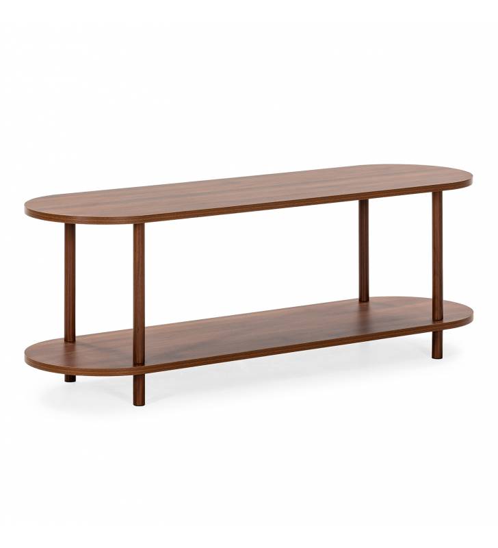 Mueble Tv Minimalista Nogal Hannah Top Mueble