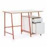 Escritorio con Cajones Blanco Naranja Gabriella Top Mueble 2