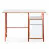 Escritorio con Cajones Blanco Naranja Gabriella Top Mueble 3