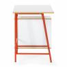 Escritorio con Cajones Blanco Naranja Gabriella Top Mueble 4
