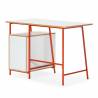 Escritorio con Cajones Blanco Naranja Gabriella Top Mueble 5