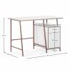 Escritorio con Cajones Blanco Naranja Gabriella Top Mueble Dimensiones