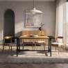 Mesa Comedor 160 cm Roble Negro Skog Top Mueble Ambiente