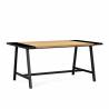 Mesa Comedor 160 cm Roble Negro Skog Top Mueble