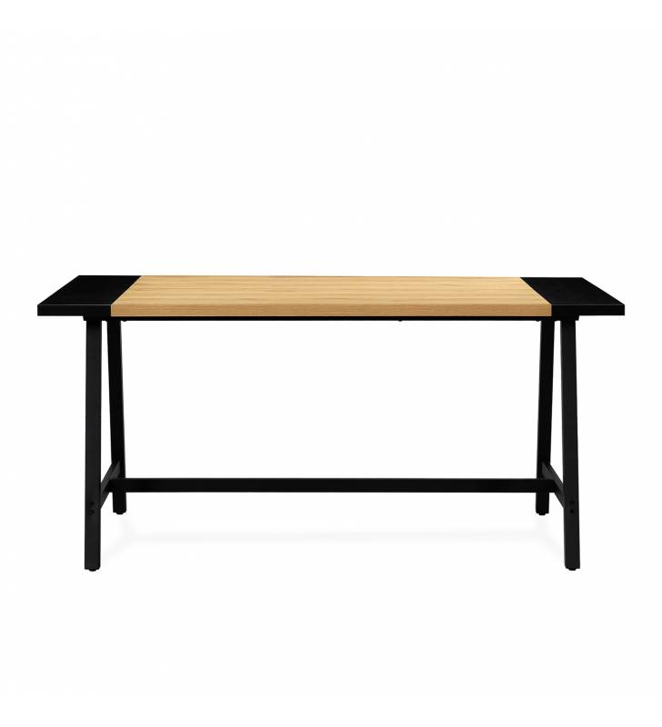 Mesa Comedor 160 cm Roble Negro Skog Top Mueble 2