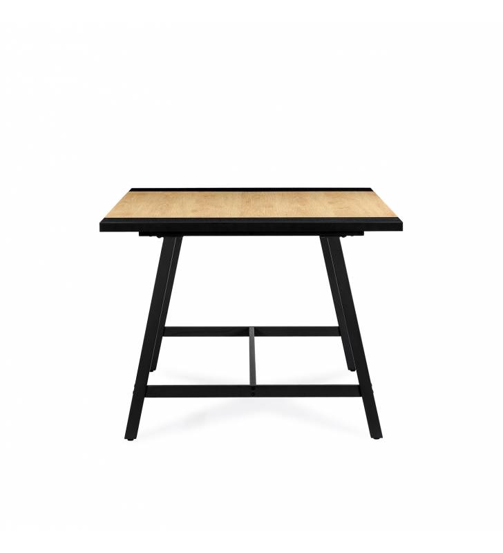 Mesa Comedor 160 cm Roble Negro Skog Top Mueble 3
