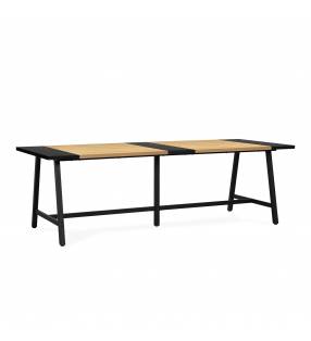 Mesa Comedor 240 cm Roble Negro Skog Top Mueble
