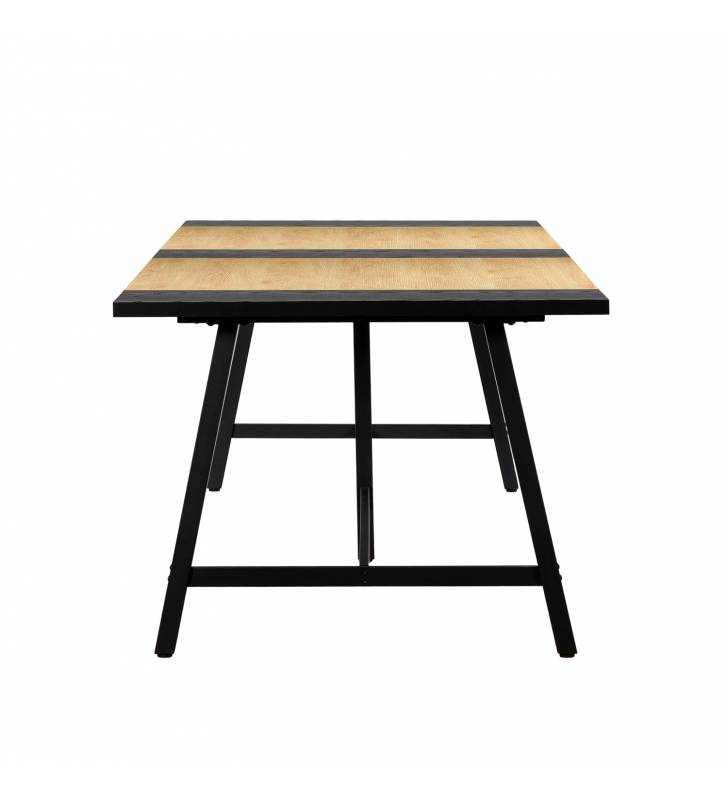 Mesa Comedor 240 cm Roble Negro Skog Top Mueble 3