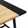 Mesa Comedor 240 cm Roble Negro Skog Top Mueble Detalle