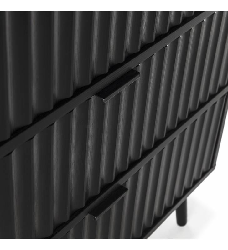 Cómoda Dormitorio Negro Layla Top Mueble Detalle