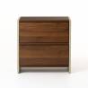 Mesita de Noche Bicolor Nogal Crema Sannah Top Mueble 3