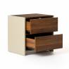 Mesita de Noche Bicolor Nogal Crema Sannah Top Mueble 2