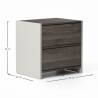 Mesita de Noche Bicolor Nogal Crema Sannah Top Mueble Detalle