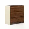 Cómoda 80 cm Ancho Nogal Crema Sannah Top Mueble