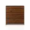 Cómoda 80 cm Ancho Nogal Crema Sannah Top Mueble 3