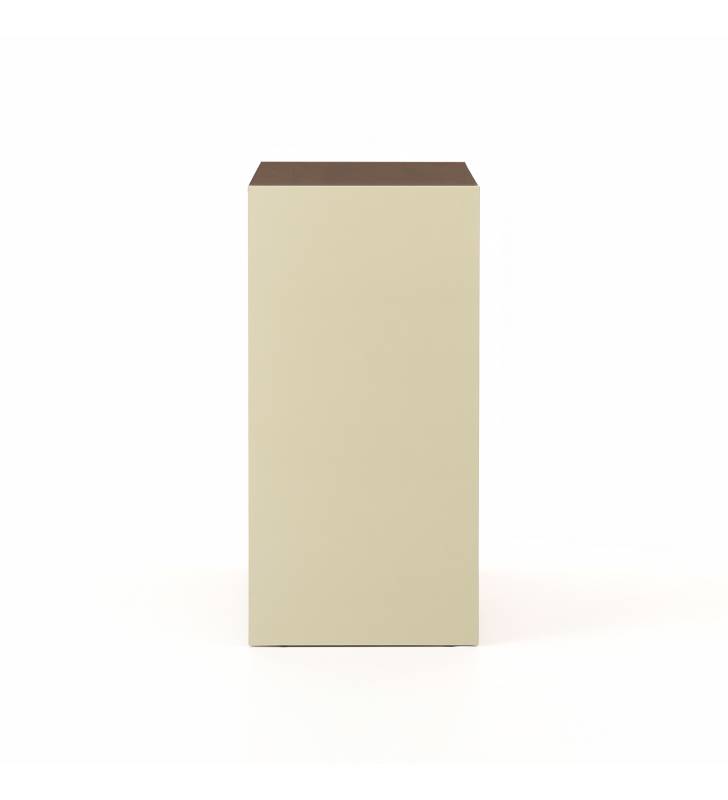 Cómoda 80 cm Ancho Nogal Crema Sannah Top Mueble 4