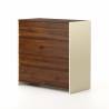 Cómoda 80 cm Ancho Nogal Crema Sannah Top Mueble 5