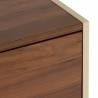 Cómoda 80 cm Ancho Nogal Crema Sannah Top Mueble Detalle