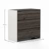 Cómoda 80 cm Ancho Nogal Crema Sannah Top Mueble Dimensiones