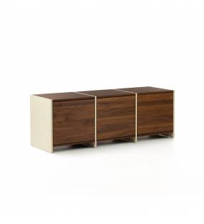 Mueble TV Nogal Crema 130 cm Sannah Top Mueble