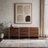 Mueble TV Nogal Crema 130 cm Sannah Top Mueble Ambiente