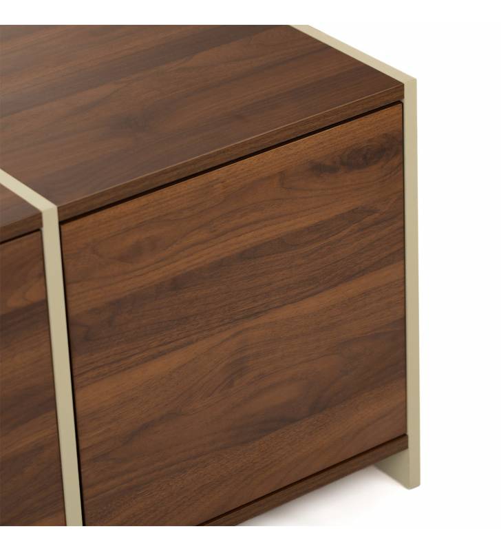 Mueble TV Nogal Crema 130 cm Sannah Top Mueble Detalle