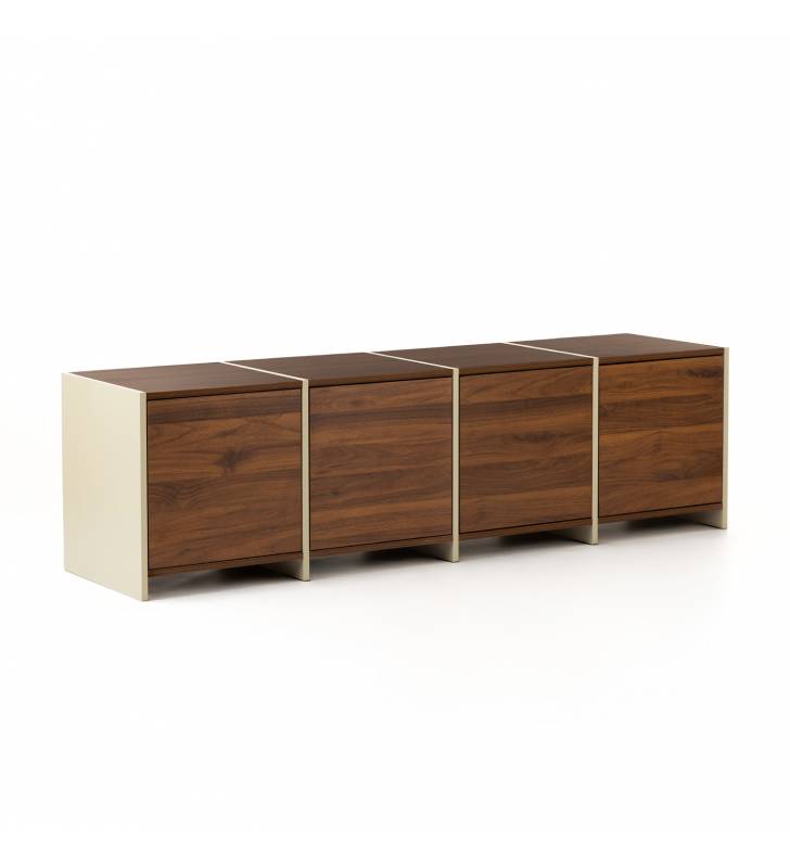 Mueble TV Nogal Crema 160 cm Sannah Top Mueble