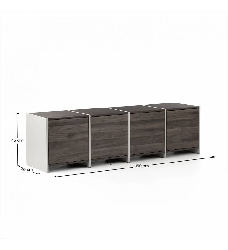 Mueble TV Nogal Crema 160 cm Sannah Top Mueble Dimensiones