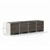 Mueble TV Nogal Crema 160 cm Sannah Top Mueble Dimensiones