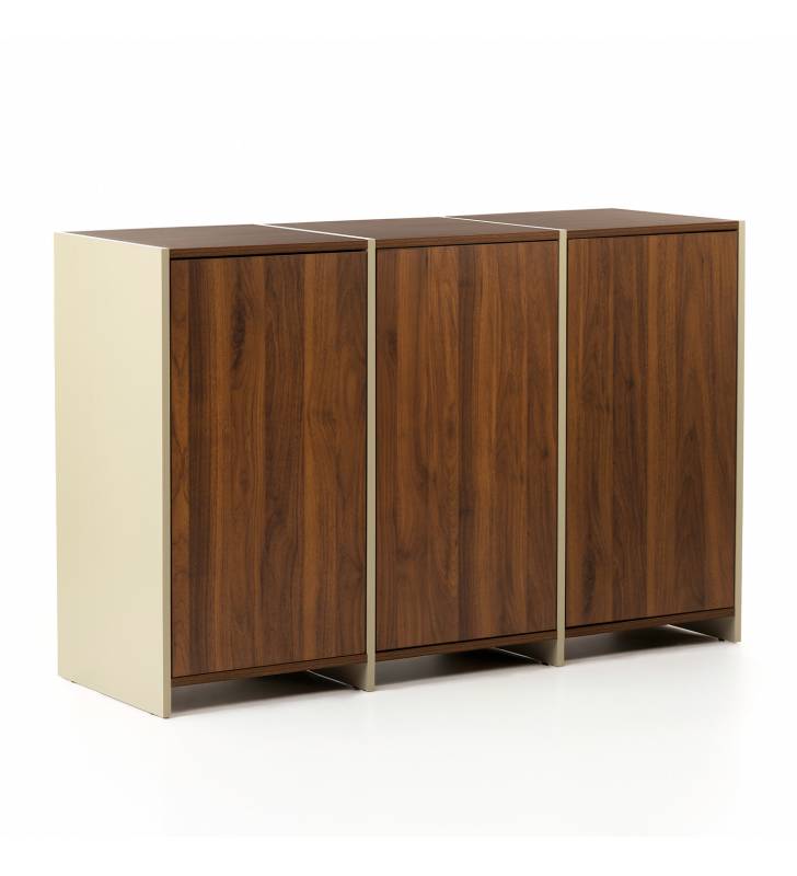 Aparador 120 cm Nogal Crema Sannah Top Mueble