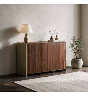 Aparador 120 cm Nogal Crema Sannah Top Mueble Ambiente