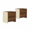 Pack 2 Mesitas de Noche Bicolor Nogal Crema Sannah Top Mueble