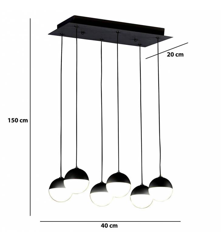 Lámpara rectangular Drac Negro Topmueble 1