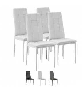 Pack 4 sillas Chelsea blanco Topmueble