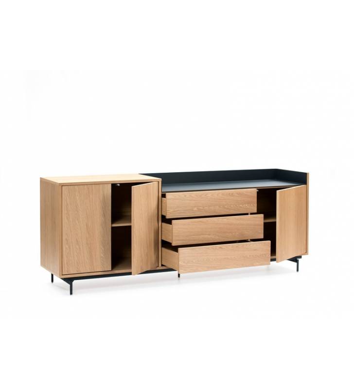 Aparador VALLEY Roble/Azul oscuro Topmueble